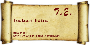 Teutsch Edina névjegykártya